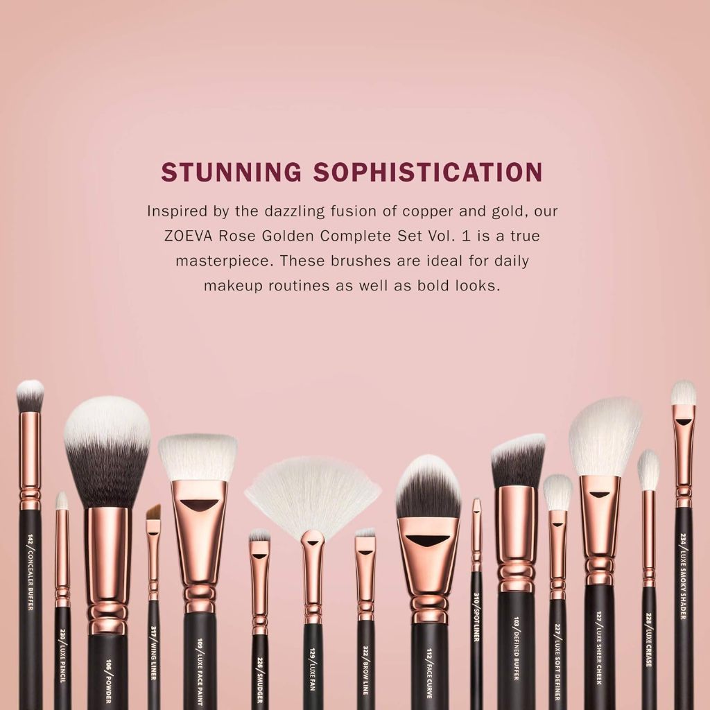 Bộ Cọ Trang Điểm ZOEVA Rose Golden Complete Vol.1 15 Cây 0102
